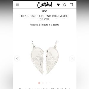 ISO Catbird x Phoebe Bridges silver kissing skull friend charm set